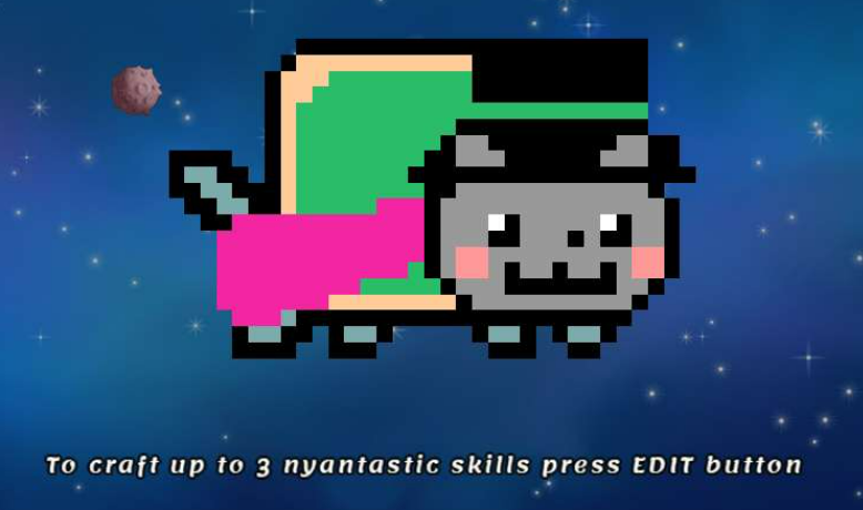 nyan cat edited to look like The Onceler from the 2012 lorax movie